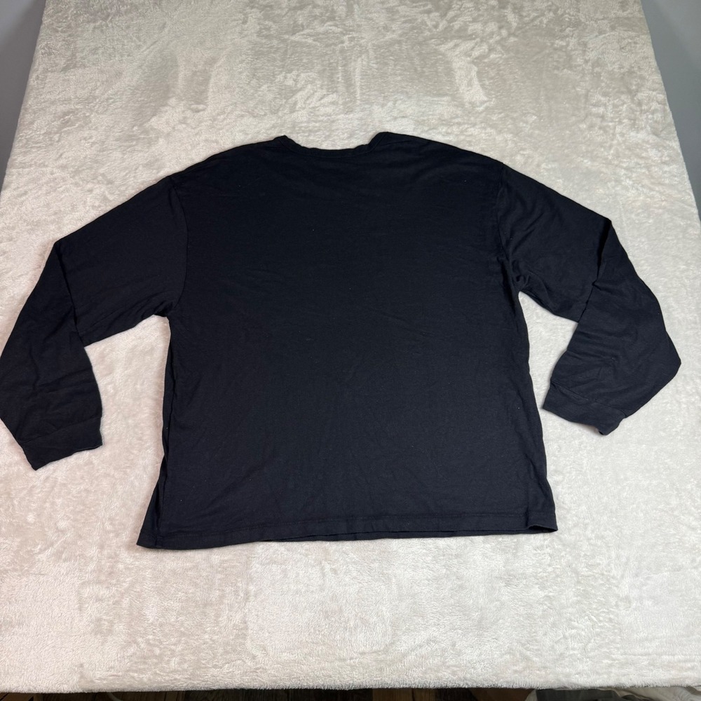 NWOT American‎ Giant Womens Hemp Long Sleeve Crew Neck Tee T-Shirt XL Black - Picture 8 of 11